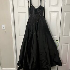 Sherri Hill Black ball gown with Sparkle Details